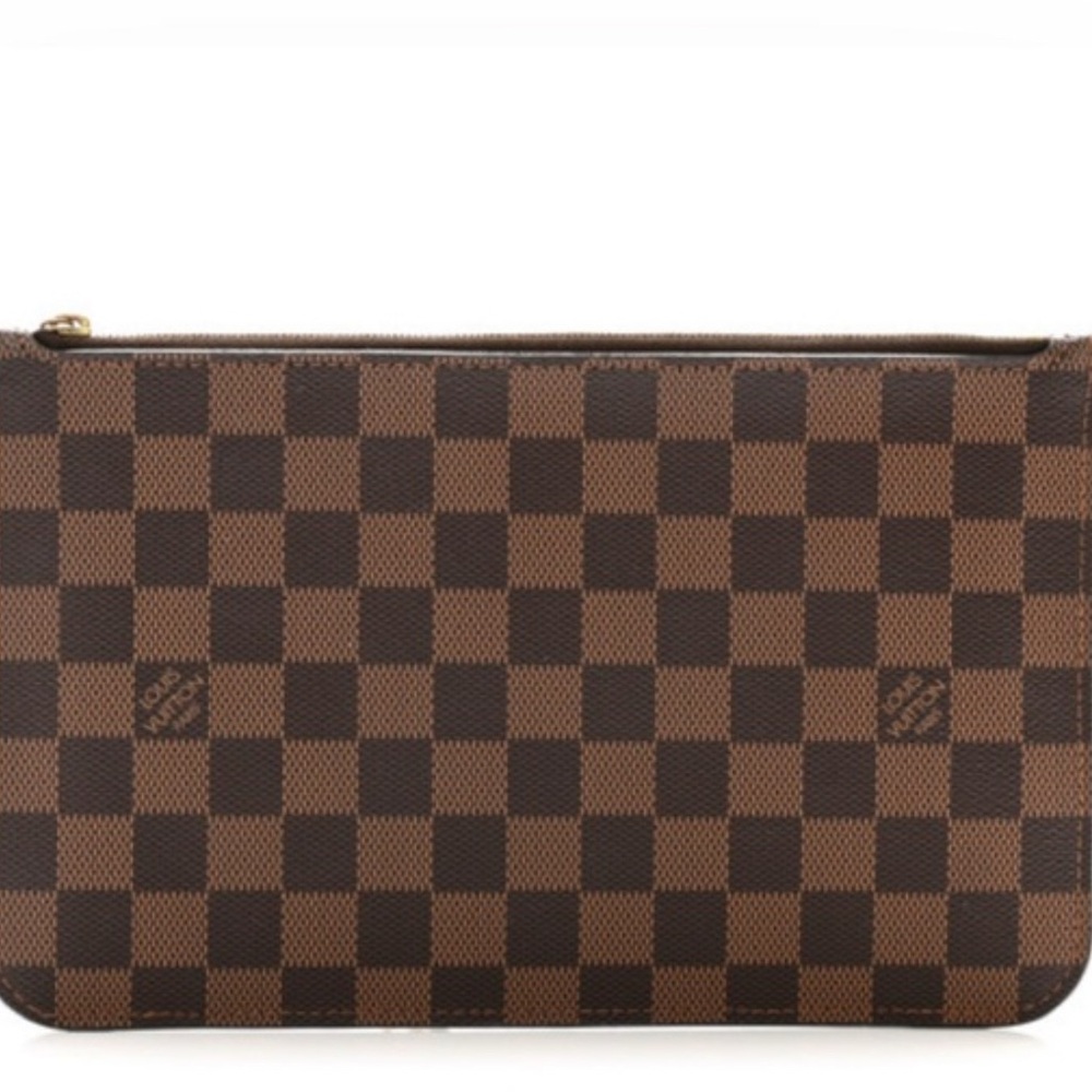 Louis Vuitton Brown Checkered Damier Ebene Pouch - Picture 2 of 7
